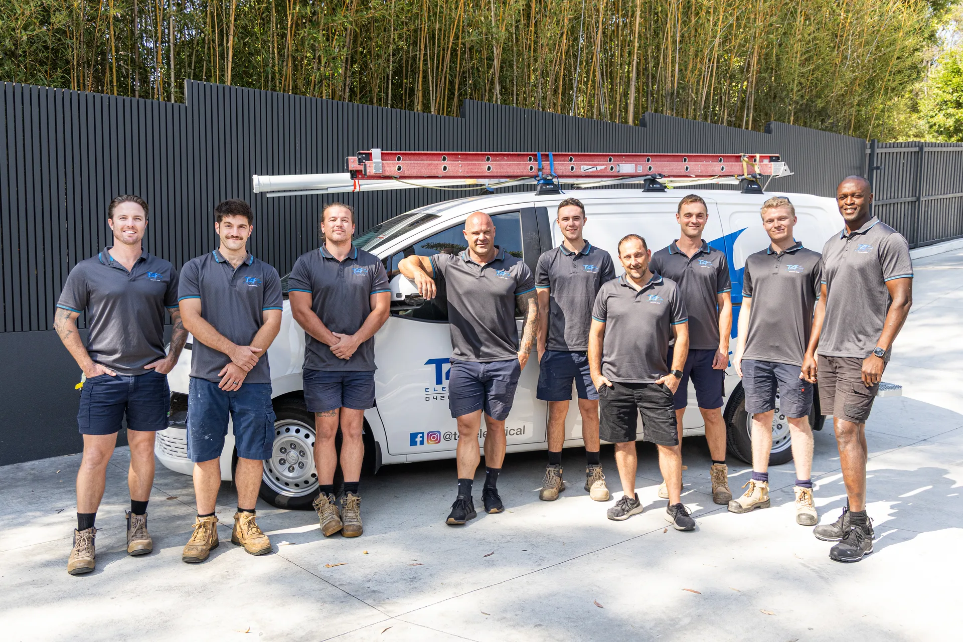 The Air Conditioning Ashmore team with a service van